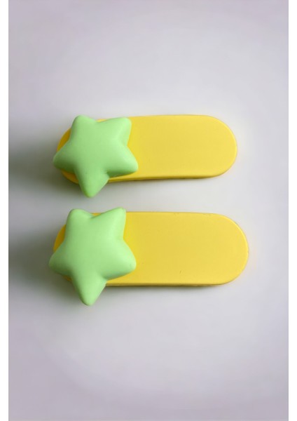 Çocuk 2 Adet Yıldız Figürlü Çıtçıt Toka