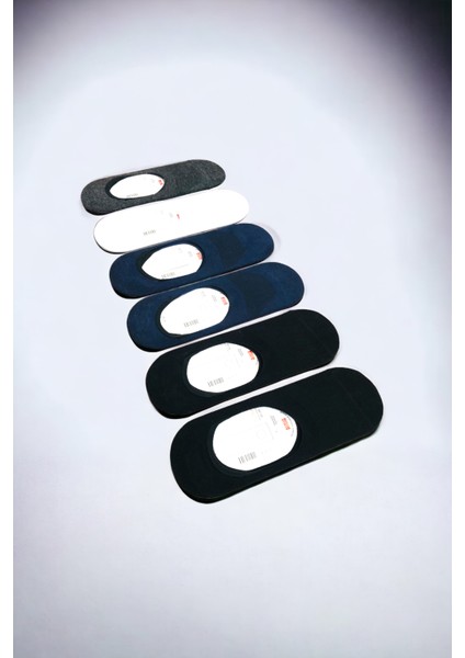 Erkek 6 Çift Kaymaz Silikonlu Görünmez Babet Çorap Seti fırsatları