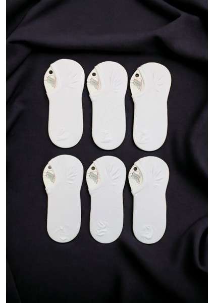 Erkek 6 Çift Kaymaz Görünmez Sneaker Çorap Seti