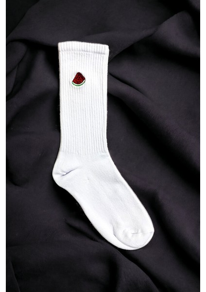 Kadın Nakışlı Soket Çorap