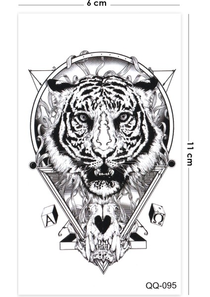 Lynx Geometrik Kaplan Unisex Tattoo Dövme fiyatları