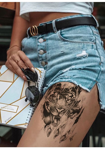 Kaplan Pençesi Tattoo Gerçek Dövme Görünümlü Geçici Dövme