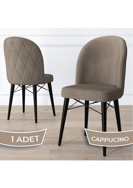 Concept Bika Serisi 1 Adet Mutfak Sandalyesi Siyah Gürgen Ayaklı 1. Sınıf Babyface Kumaş