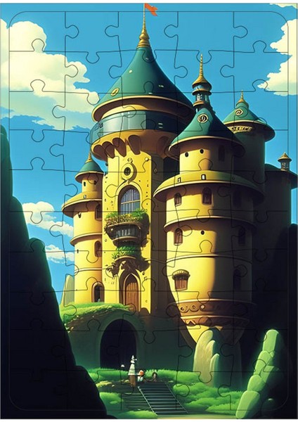 Ahşap Mdf Puzzle Yapboz Şato 50 Parça 35*50 cm