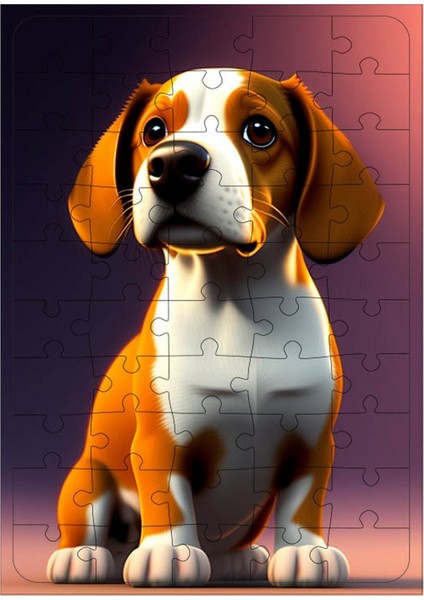 Ahşap Mdf Puzzle Yapboz Yavru Köpek 50 Parça 35*50 cm