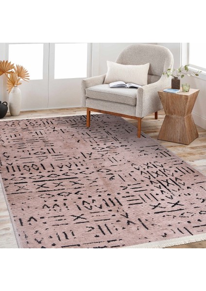 Crea Halı Iskandinav Kaymaz Tabanlı Kilim Bej 8011S