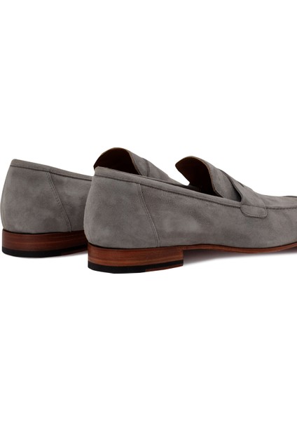 Açık Gri Süet Deri Loafer modelleri