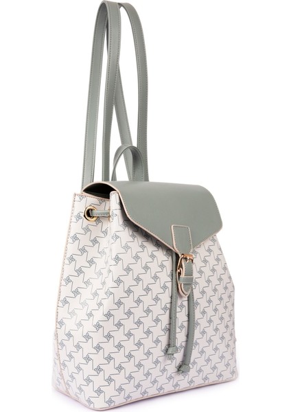 Büzgülü Sırt Çantası Açık Gri Baskılı fiyatları