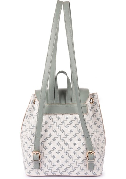 Büzgülü Sırt Çantası Açık Gri Baskılı modelleri