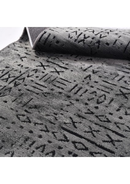 Crea Halı Iskandinav Kaymaz Tabanlı Kilim Antrasit 8016S fırsatları