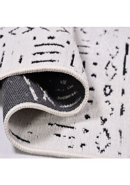 Crea Halı Iskandinav Kaymaz Tabanlı Kilim Beyaz 8018S fırsatları