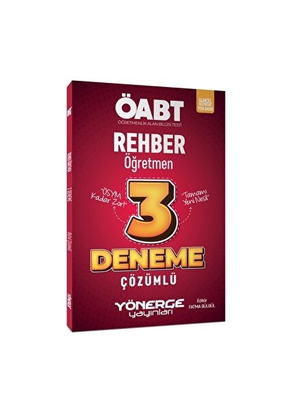 Yönerge 2023 Öabt Rehber Öğretmen 3 Deneme Çözümlü - Fatma Bülbül Yönerge Yayınları