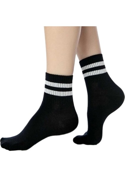 Modamulla Çorap Bileği Çizgili Tenis Kolej Unisex 6'lı modelleri