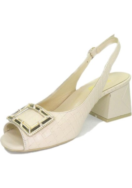 Kadın Deri Topuklu Sandalet 150-472 fırsatları