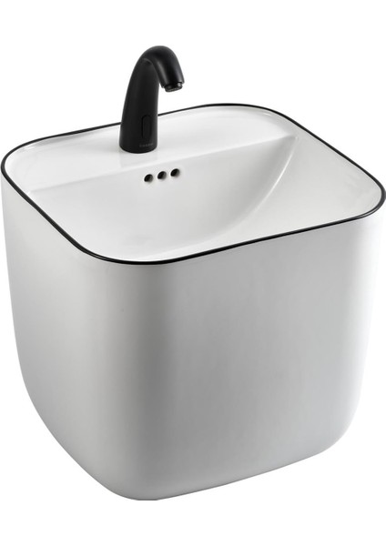 E-251S Monoblok Lavabo Beyaz & Siyah