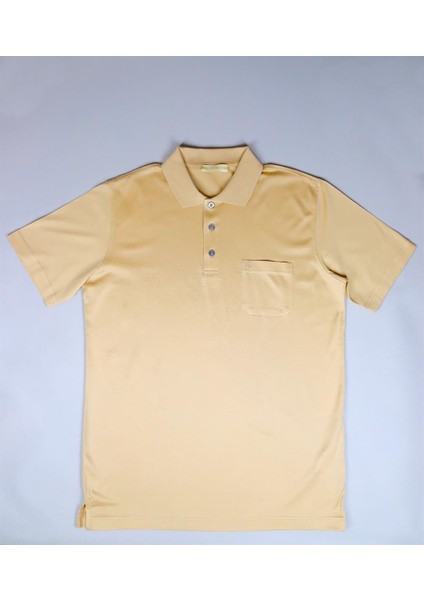 SM23SK23001 Sabri Özel Merserize P. Yaka Tshirt Bej