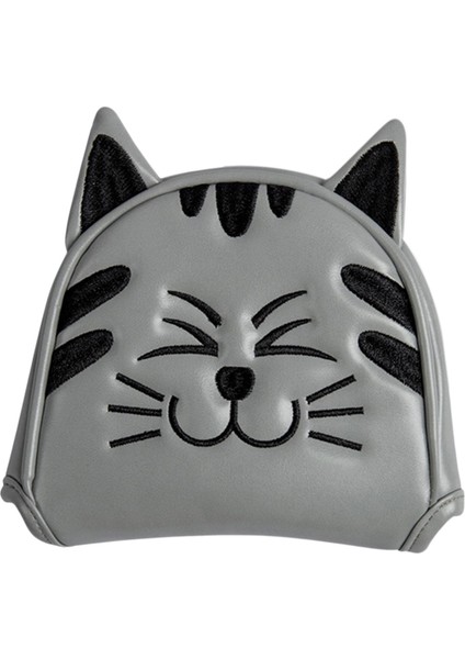 Golf Head Kalın Eğitim Ekipmanları Putter Headcover Yarı Direme Gri (Yurt Dışından)