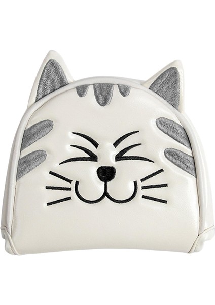 Golf Head Kalın Eğitim Ekipmanları Putter Headcover Yarı Direme Beyaz (Yurt Dışından)