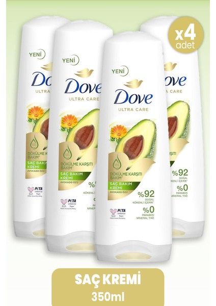 Ultra Care Saç Kremi Avokado Özü 350 Ml X 4 Adet