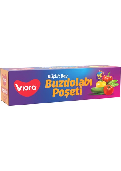 Buzdolabı Poşeti Küçük Boy 20X30 cm 40 Adet