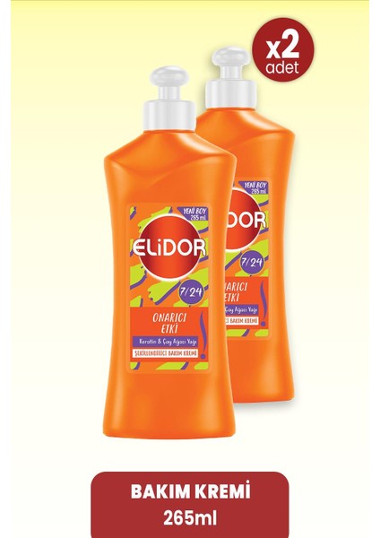 Bakım Kremi Onarıcı Etki Keratin & Çay Ağacı Yağı 265 Ml X 2 Adet