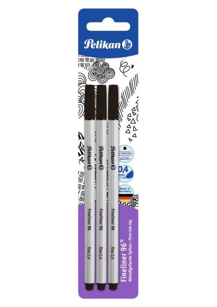 Fineliner 3lü Blister Siyah