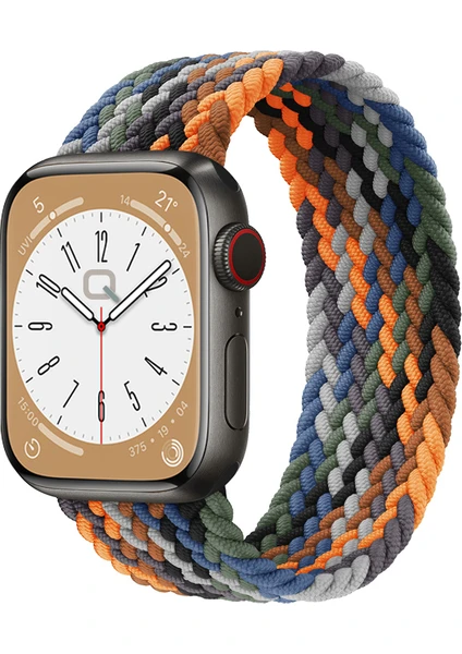 Solo Loop Örgü Kordon, Apple Watch Series SE/10/9/8/7/6/5/4/3/Ultra Uyumlu 49mm-46mm-45mm-44mm-42mm, Small, Kamujlaj