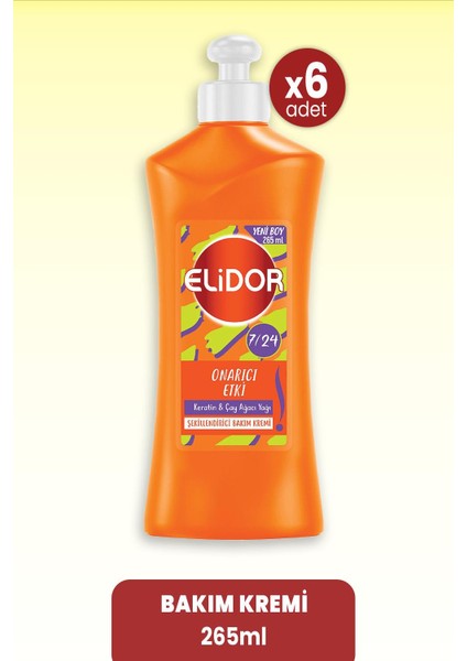 Bakım Kremi Onarıcı Etki Keratin & Çay Ağacı Yağı 265 Ml X 6 Adet