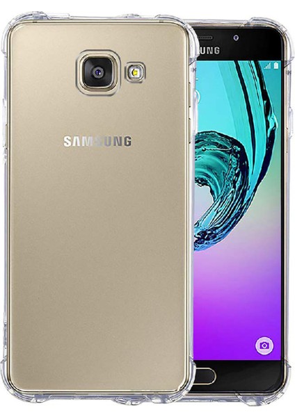 Samsung Galaxy A5 2017 ile Uyumlu Kapak Kamera Korumalı Antişok Airbag Köşe Korumalı Silikon Şeffaf Kılıf