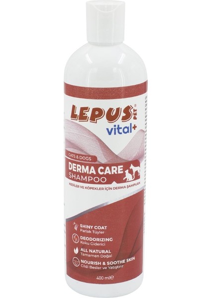 Kedi ve Köpek Şampuanı Lepus Vital+ Derma 400ML