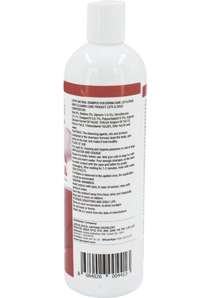 Kedi ve Köpek Şampuanı Lepus Vital+ Derma 400ML