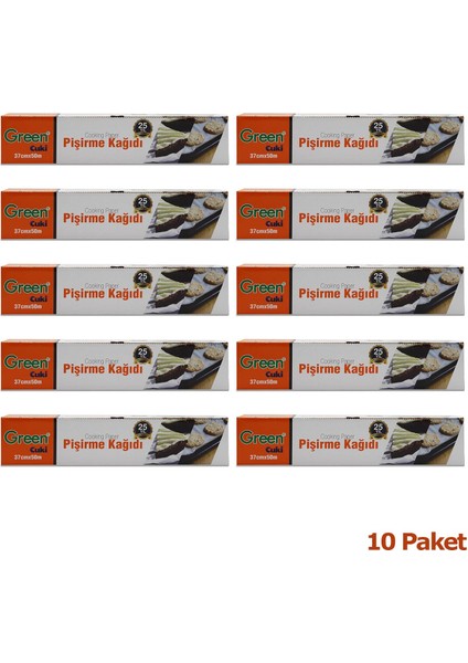 Yağlı Fırın Tepsi Pişirme Kızartma Kağıdı - 37 cm x 50 Metre - 10 Kutu