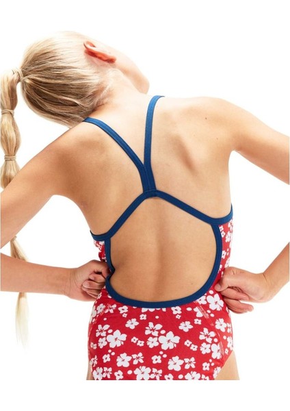 Allover V-Back Kız Çocuk Mayosu modelleri