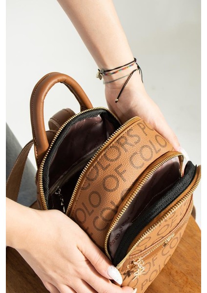 Impolo Ellen Kamelempirme Baskı Kadın Sırt Çantası 25X20 Ebatında fiyatları