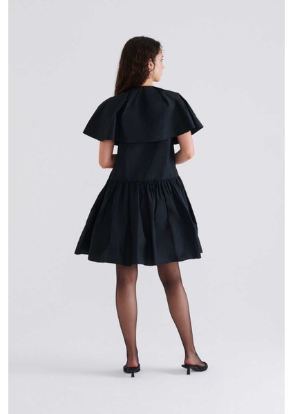 Yakası Bağlamalı Elbise Siyah K2311063_001 fiyatları