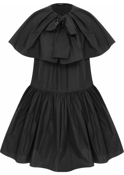 Yakası Bağlamalı Elbise Siyah K2311063_001 fırsatları