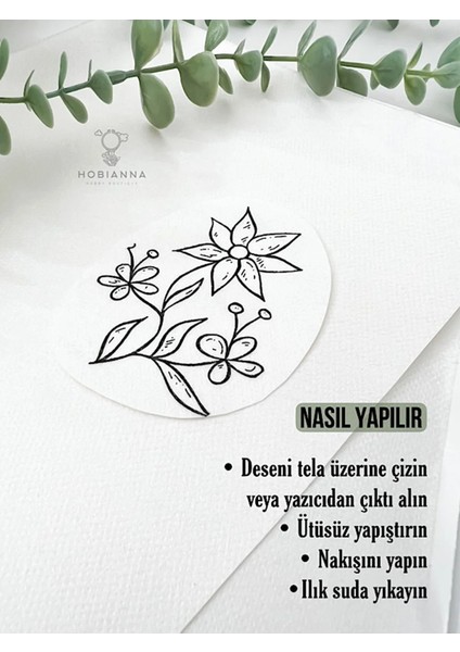 Suda Eriyebilen Yapışkanlı Tela 44 x 25 cm