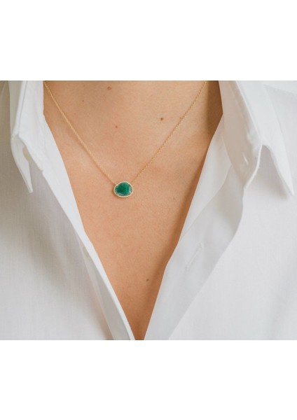 Pırlanta Fantezi Altın Zümrüt Kolye fiyatları