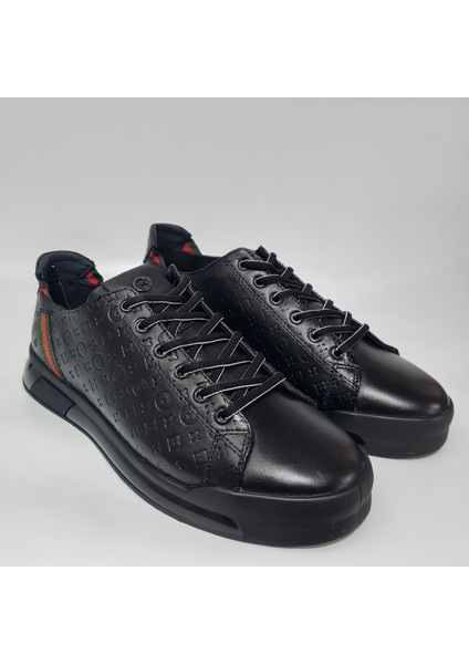 Yumuşak /gerçek Deri Bağcıklı Sneaker Spor Günlük Ayakkabı 17276