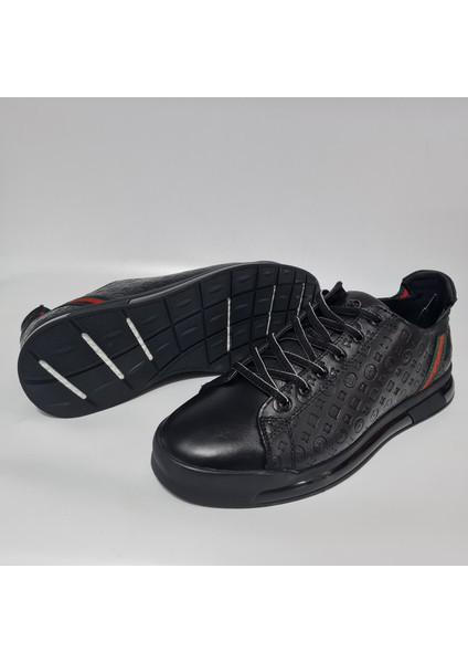 Yumuşak /gerçek Deri Bağcıklı Sneaker Spor Günlük Ayakkabı 17276