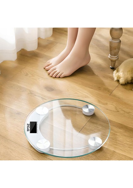 BY-001 Dijital Baskül Banyo Tartı 180 Kg Kapasiteli Temperli Cam (Yuvarlak)