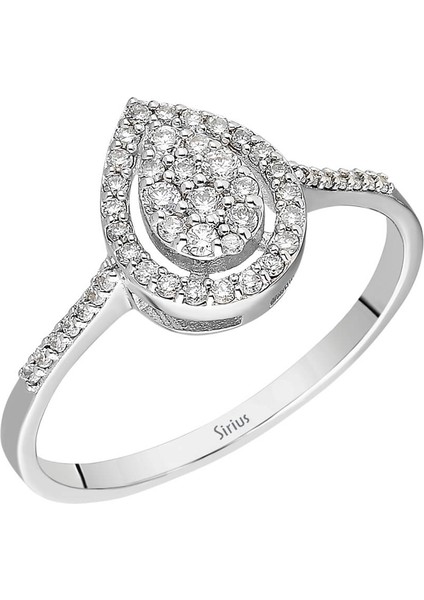 Pırlanta Taşlı Katre Yüzük 0447R0030