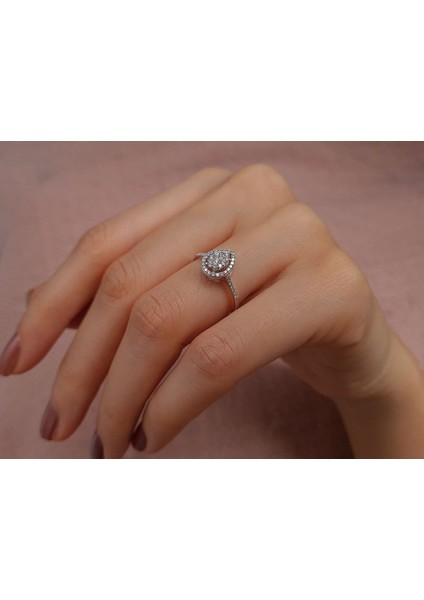 Pırlanta Taşlı Katre Yüzük 0447R0030 fırsatları