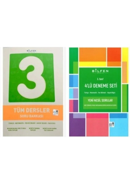 3. Sınıf Tüm Dersler Soru Bankası - 4'lü Deneme