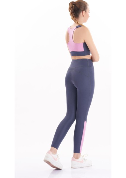 Kadın Yüksek Bel Toparlayıcı Parçalı Spor Tayt 7118 fırsatları