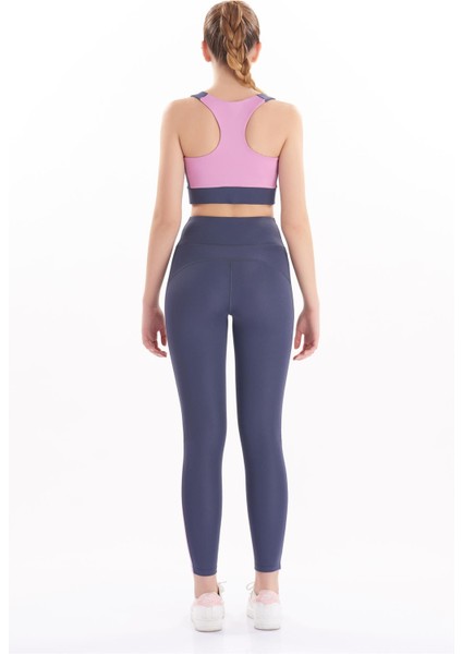 Kadın Yüksek Bel Toparlayıcı Parçalı Spor Tayt 7118 indirimleri