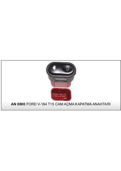 Cam Kaldırma Anahtarı Transıt T12 T15 Escort 1991/1995 Kırmızı Taban 5C1T14529AA AN800