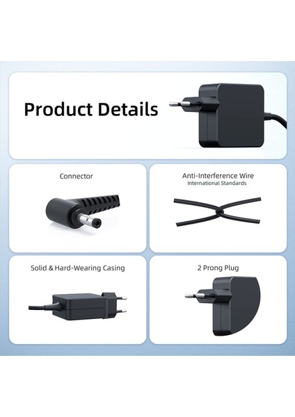 Lenovo ile Uyumlu PA-1450-55LU 45W 65W 4.0*1.7mm Adaptör Şarj Aleti