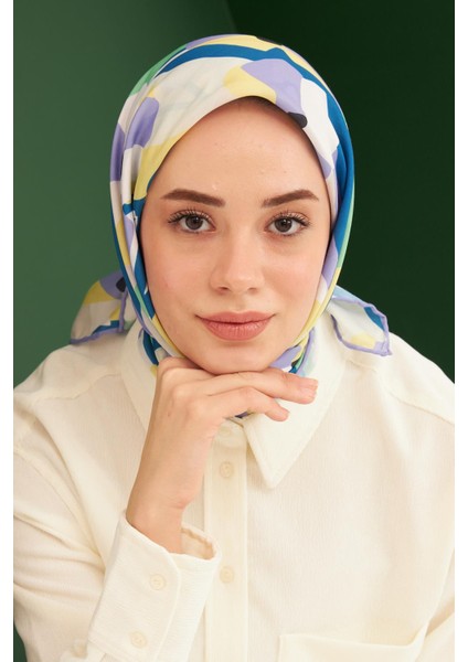Ipekhan Daphne Desenli Pamuk Eşarp 1108-18