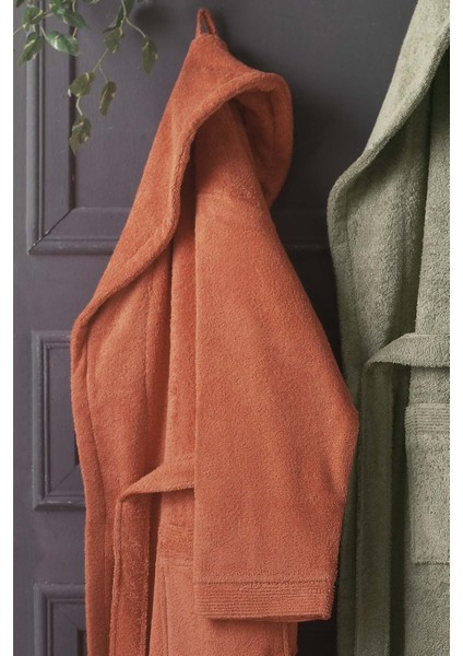 New Soho Somon Şal Yaka L Beden %100 Pamuk Bornoz